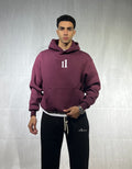 Hoodie “11” burgundy
