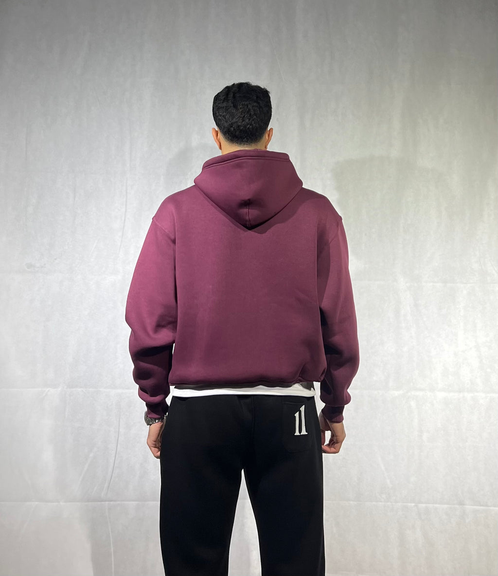 Hoodie “elleven” burgundy