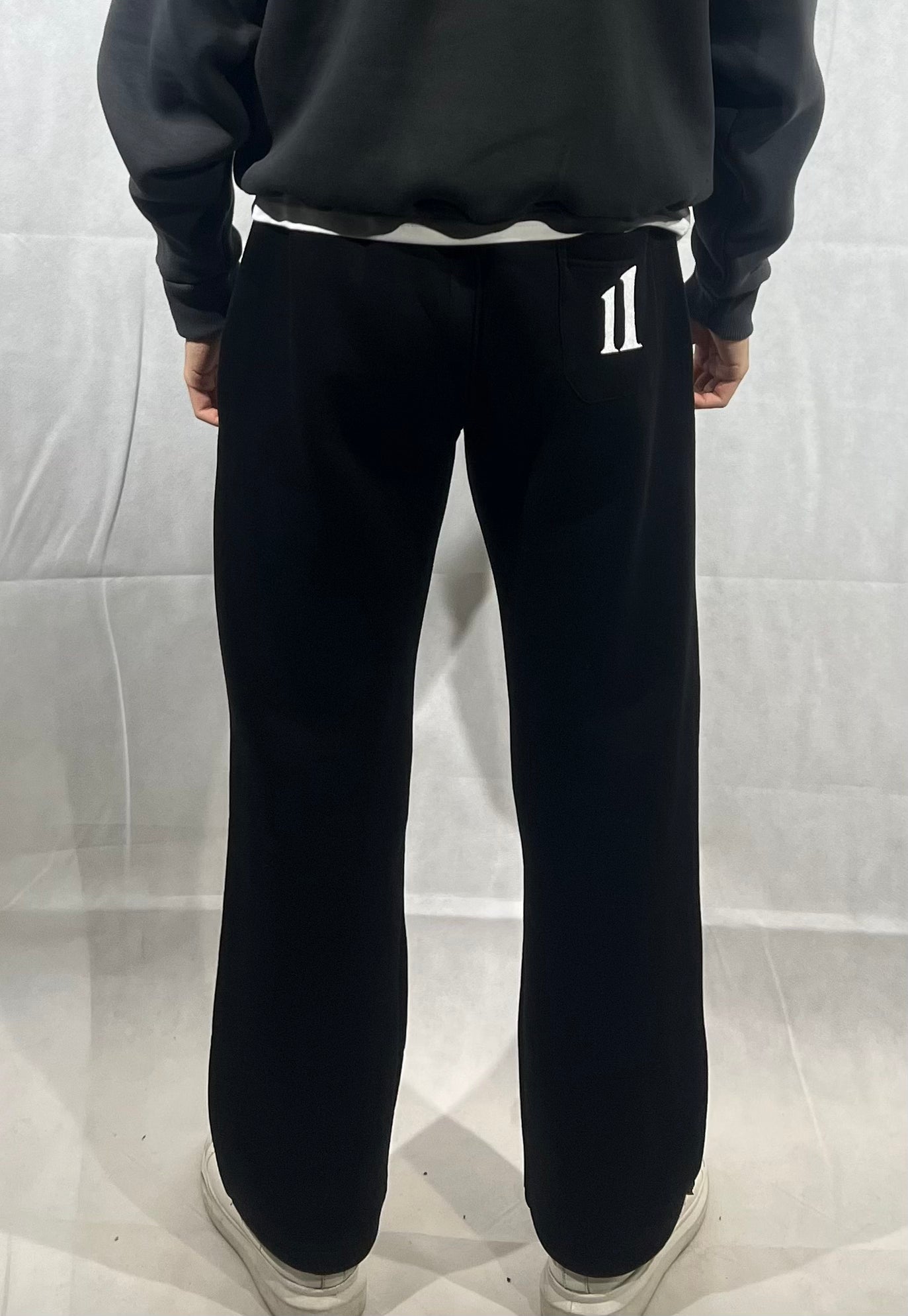 wide leg sweatpants Black